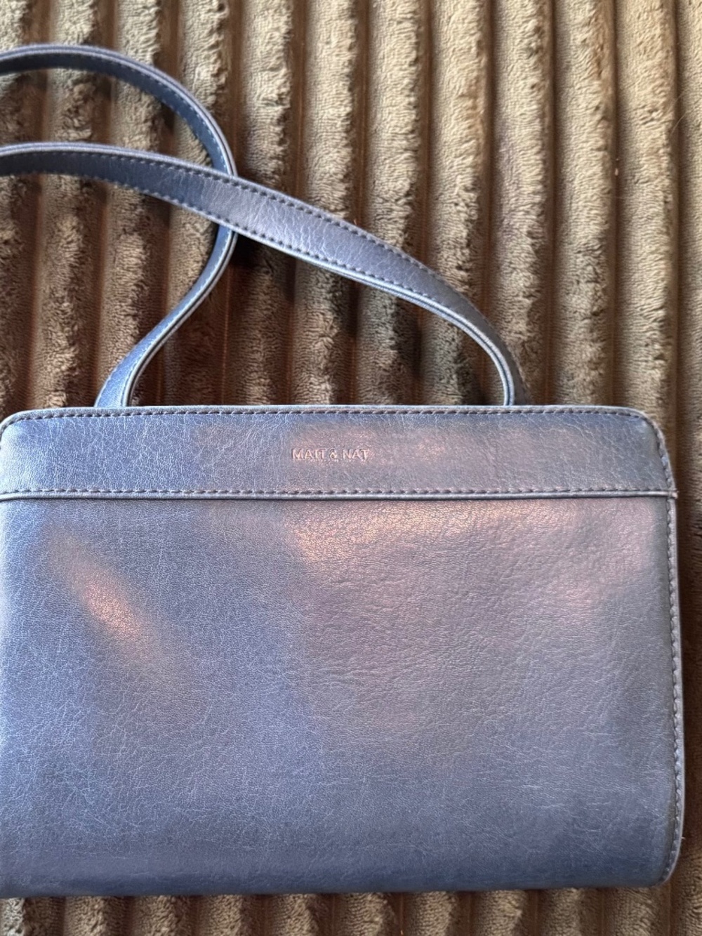Matt & Nat Navy Blue Vegan Leather Small Crossbody Bag Sustainable Brand